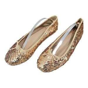 Sam Edelman Womens Felicia Sequin Ballet Flat 8.5 Gold‎ Party
Special Occasion
